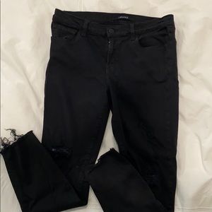 J Brand Mid-Rise Capri in overexposure